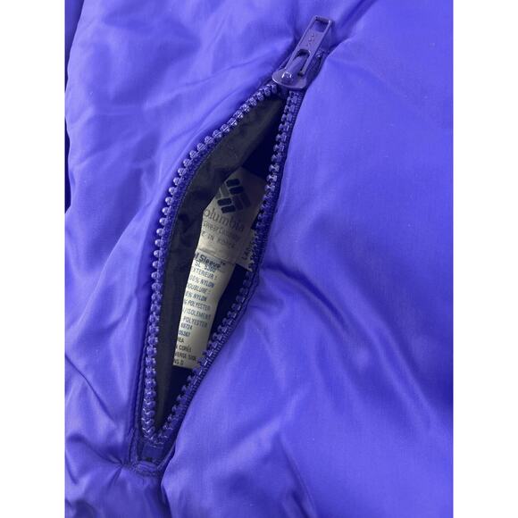 Vtg Columbia Womens Reversible Jacket Coat Purple Black Radial Sleeve 2XL Nylon - Picture 7 of 16